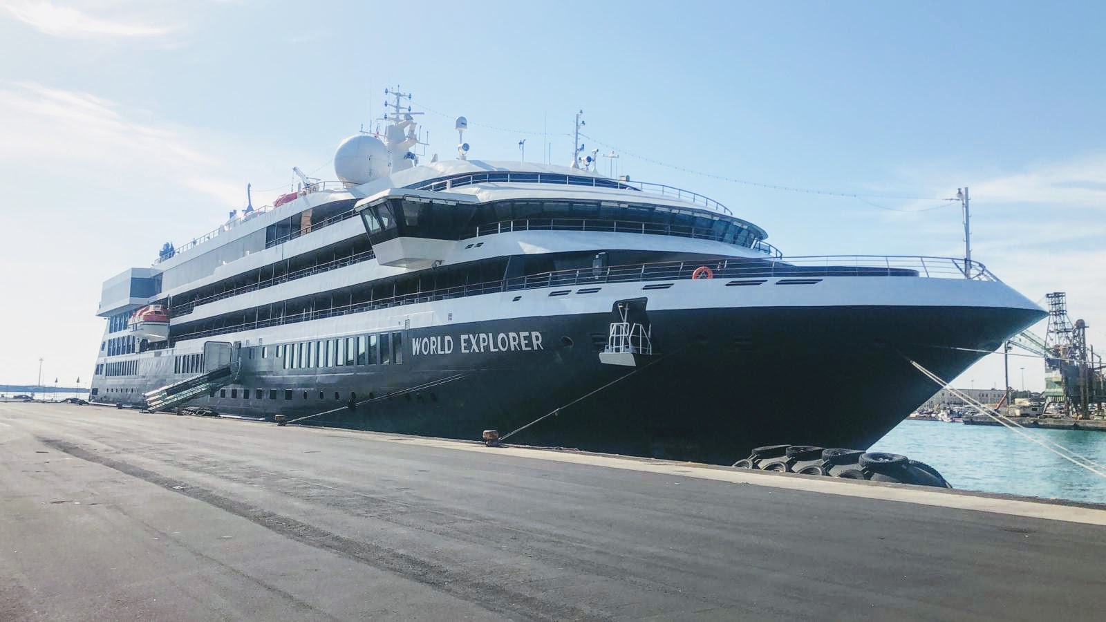 World Explorer: a luxurious cruise ship at Catania Cruise Port